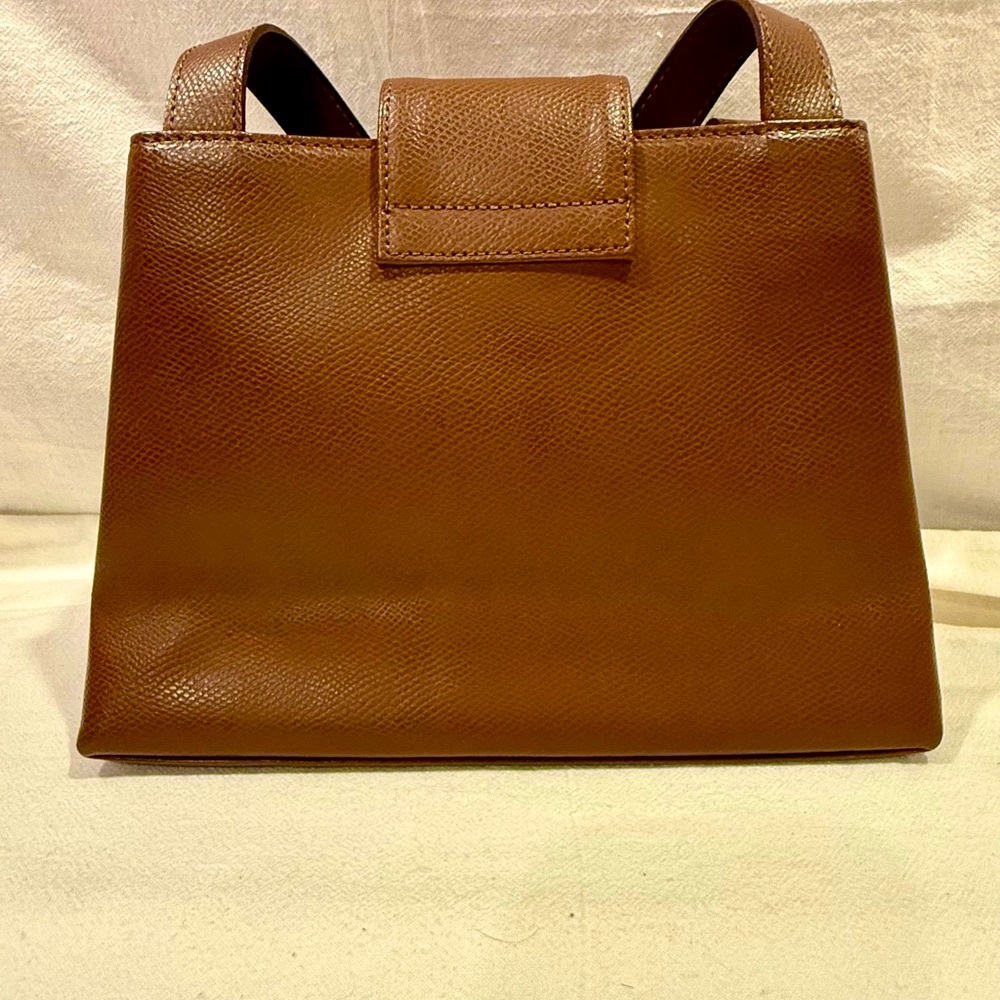 Spectacular Vintage MCM Shoulder Bag In Rich Brown Leather With Gold Hardware - Picture 4 of 12